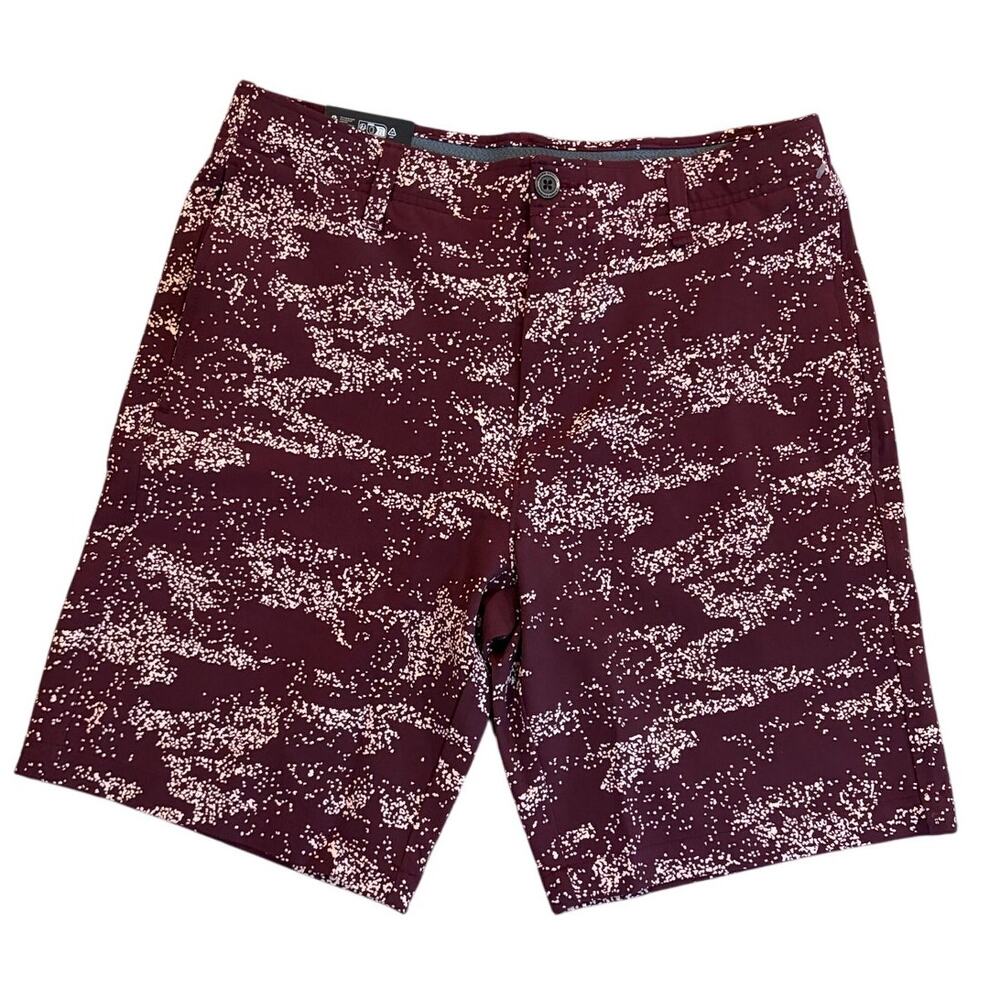 Under Armour Drive Men's Red Print Performance Golf Shorts‎ Size 32 10" inseam